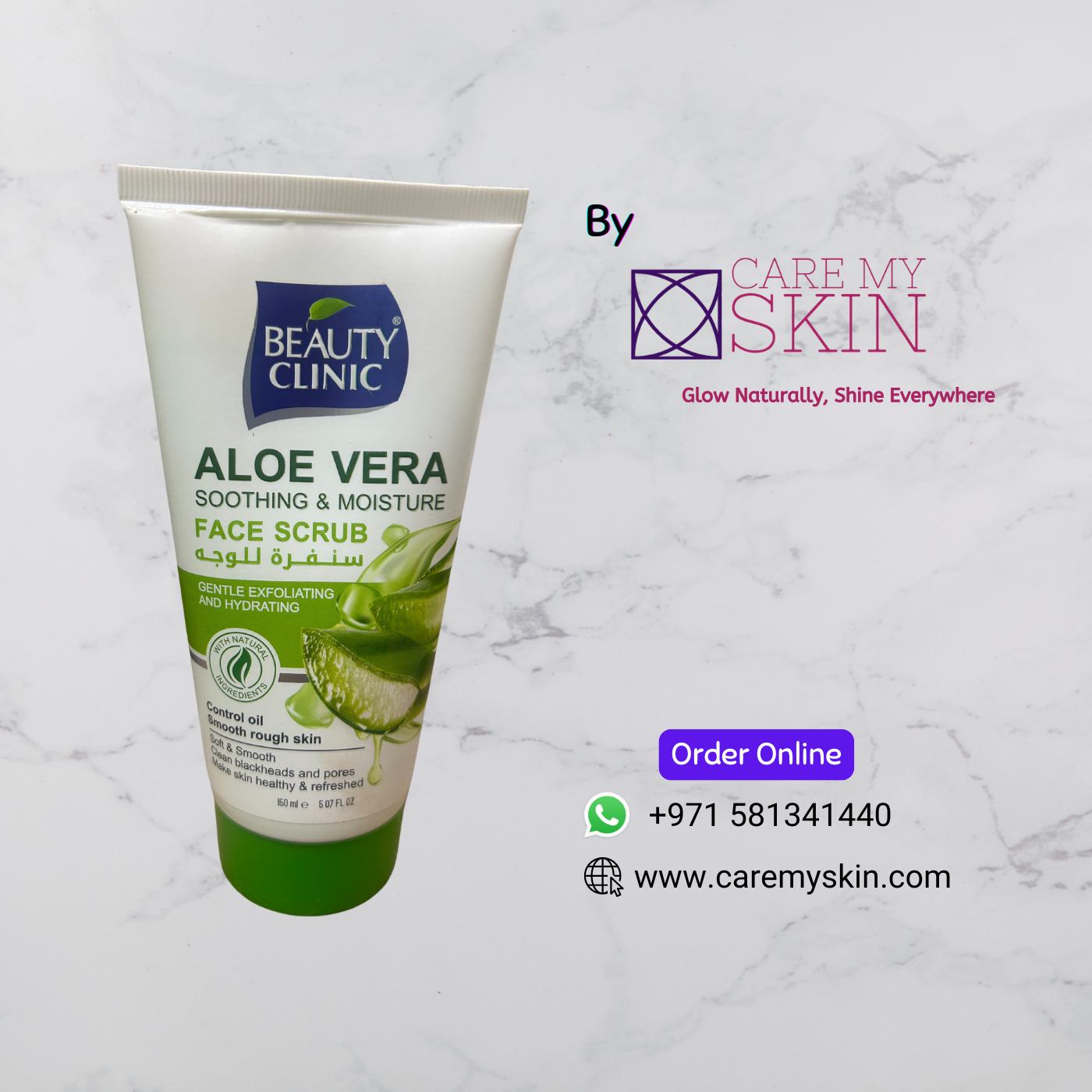 Face Scrub - 150ml -  Aloe Vera - Beauty Clinic