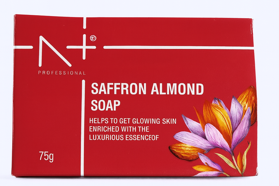 N+ Saffron & Almond Soap – Brightening & Moisturizing Premium Soap
