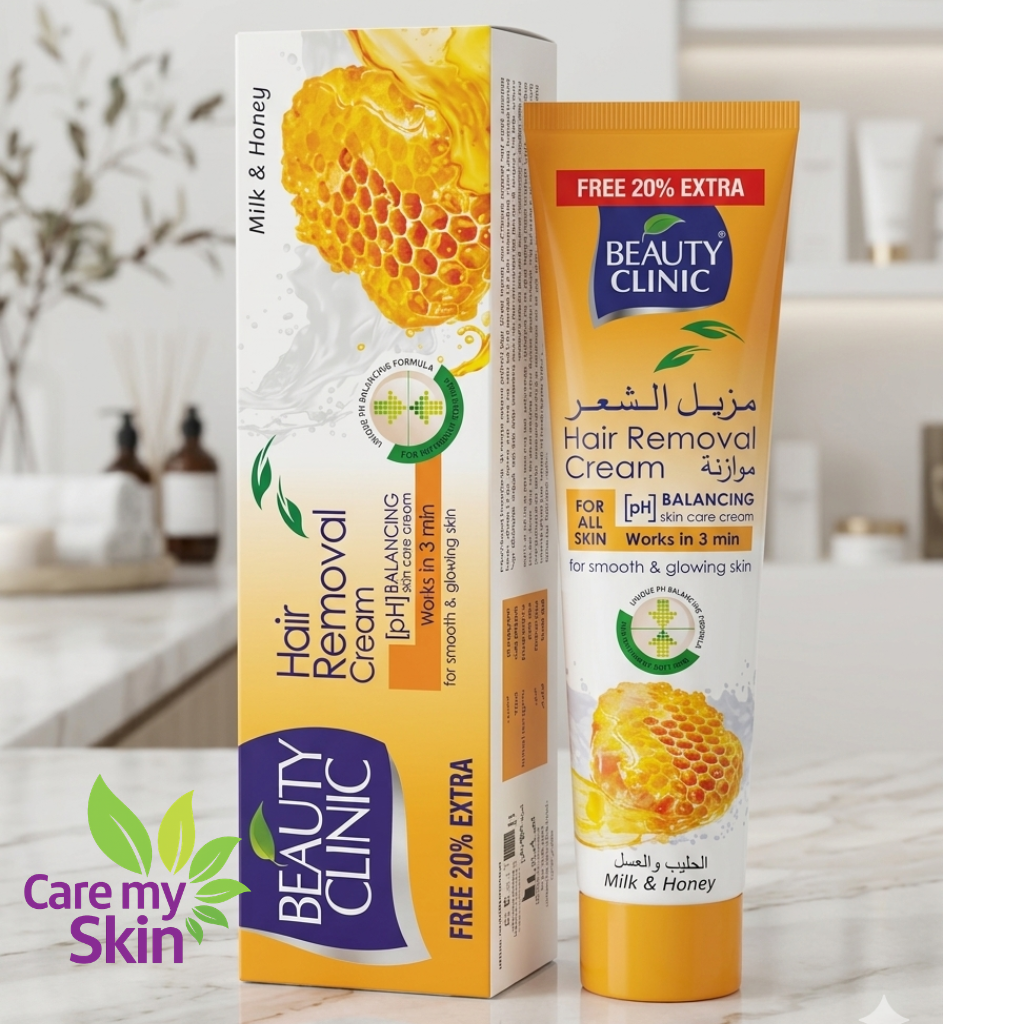 Beauty Clinic Hair Removal Cream (Milk & Honey) – 100ml + 20% Extra