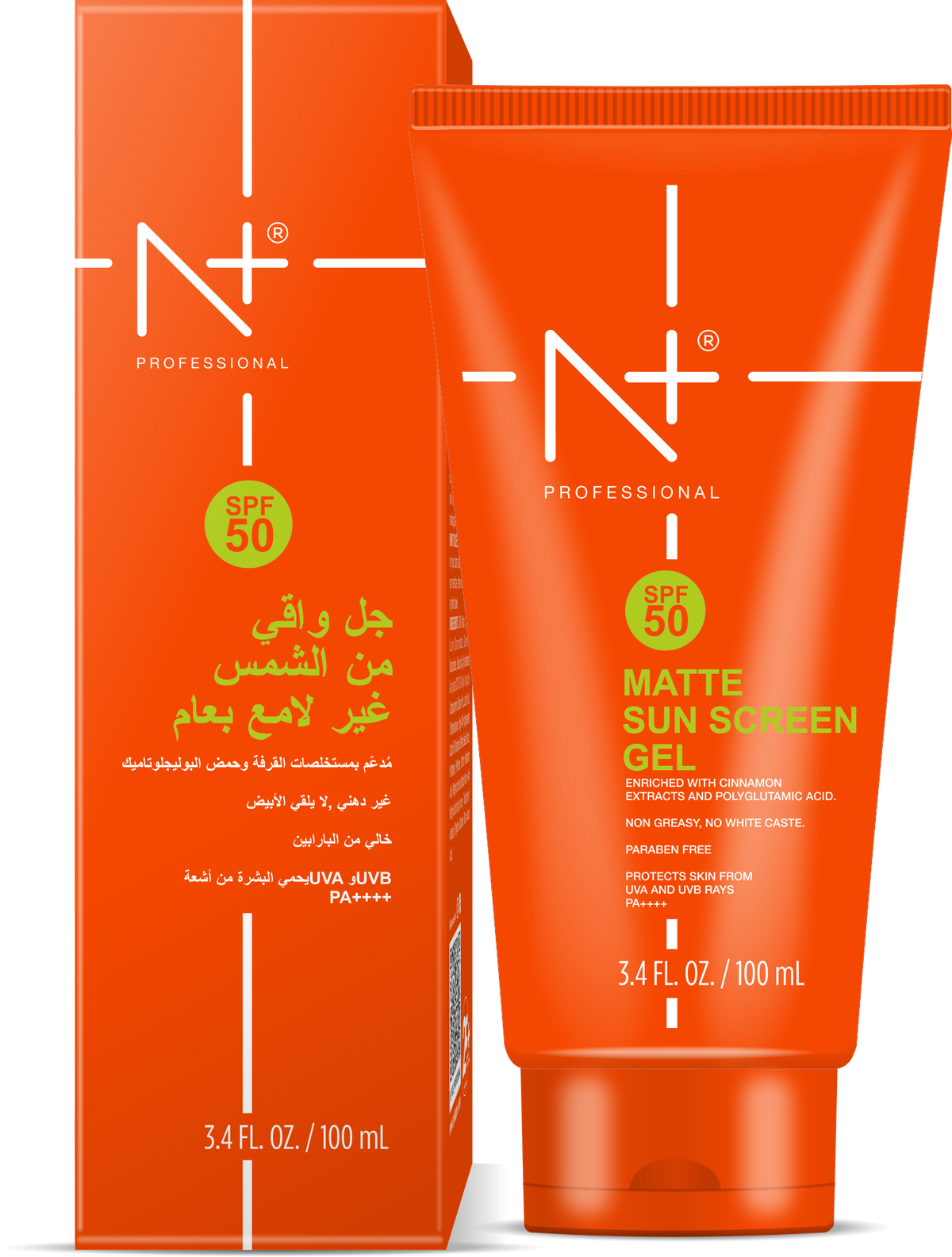 N+ SPF 50 MATTE SUNSCREEN GEL 100ml