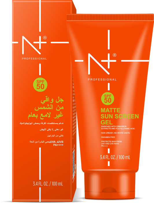 N+ SPF 50 MATTE SUNSCREEN GEL 100ml